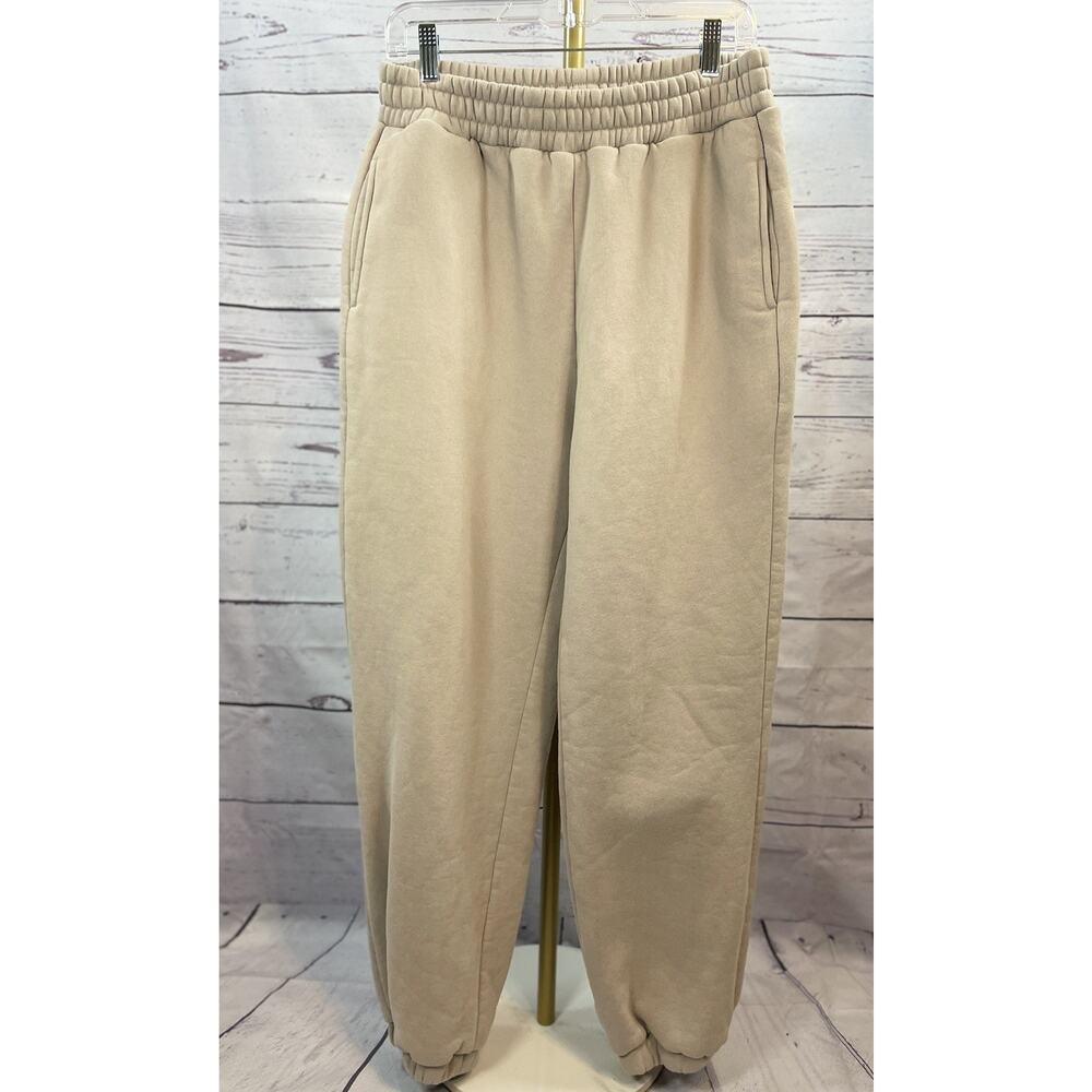 Comfort Joggers Sweatpants Beige Relaxed Fit Lounge Pants Large
